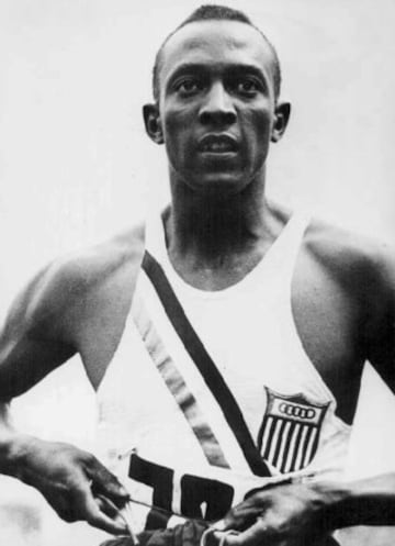 Jesse Owens en los Juegos Olímpicos de Berlín de 1936.