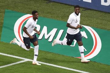 Samuel Umtiti was on target in France's friendly against Italy this weekend.