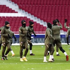El Atlético se ejercitó en el Wanda de cara al Sevilla
