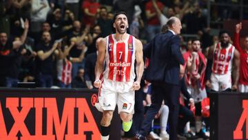Facundo Campazzo celebra una de sus acciones en la victoria ante el Anadolu Efes.