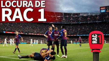 Locura, gritos, golpes: RAC1 enloqueció con la 'manita' del Barça al Madrid