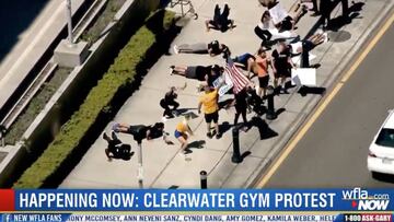 Protestan por el cierre de gimnasios en Florida