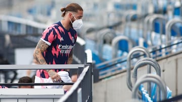 Sergio Ramos, en el &uacute;ltimo partido que jug&oacute; el Madrid en Valdebebas ante el Villarreal.