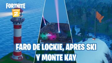 Fortnite Capítulo 2 - Temporada 2 | Desafío del Informe de Brutus: aterriza en Faro de Lockie, Apres Ski y Monte Kay