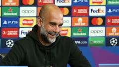 Manchester City manager Pep Guardiola during a press conference