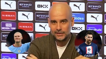 Guardiola: “El Balón de Oro debería tener dos secciones, una para Messi y otra para Haaland”