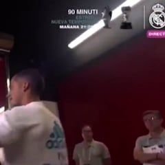 Mourinho saludó en el vestuario a los jugadores del Madrid