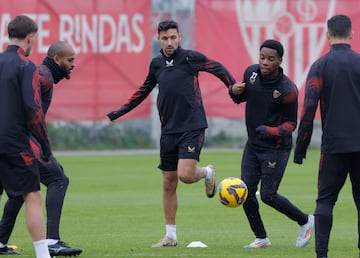 Jess Navas, este sbado, en el que fue su ltimo entrenamiento como futbolista en activo.