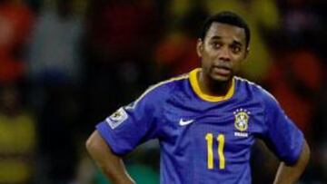 DECEPCIÓN. La eliminación de Brasil en el Mundial de Sudáfrica ha sido la enésima decepción sufrida por Robinho, que sigue sin encontrar el rumbo, en los últimos tiempos.