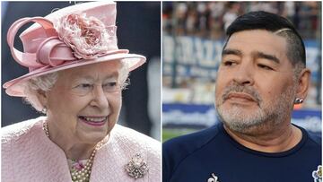 ¿Qué mensaje le envió Diego Maradona a la reina Isabel II de Inglaterra en 2015?