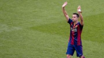 Xavi, en el adiós.