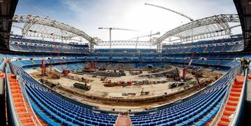 Nuevas imágenes: las obras del estadio Santiago Bernabéu avanzan a buen ritmo