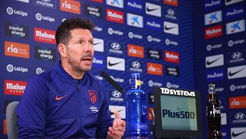 Simeone, en rueda de prensa.