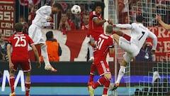 Sergio Ramos marc&oacute; as&iacute; el primer tanto del encuentro ante el Bayern en el Allianz Arena.