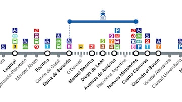 Este es el tramo afectado de la Línea 6 de Metro.