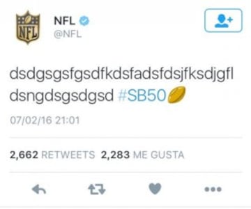 La cuenta oficial de la NFL, también cometió un 'Epic Fail'.  