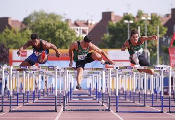 Campeonato de Espa?a de Atletismo que se est¨¢ disputando en el estadio Juan de la Cierva en Getafe.