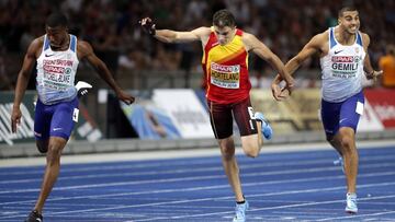 Bruno Hortelano se queda a una cent¨¦sima del bronce en 200