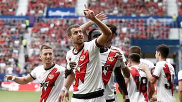 Lejeune celebra su gol de falta en El Sadar.