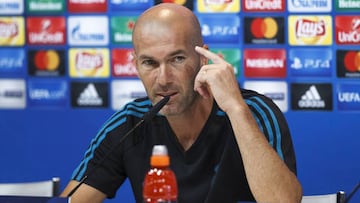 Zinedine Zidane, en la conferencia de prensa.