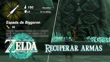 the legend of zelda tears of the kingdom nintendo switch guia como recuperar armas escudos unicos