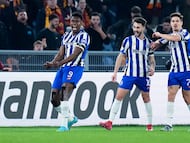 Samu celebra un gol.