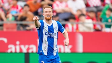 Celebración del gol vitoriano.
