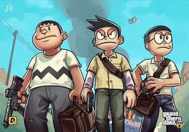 GTA V se convierte en el manga Doraemon