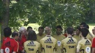 <strong>MISMO ONCE.</strong> Según lo visto en el último entrenamiento de la Selección, Luis apostará por el mismo once que se enfrentó a Italia.