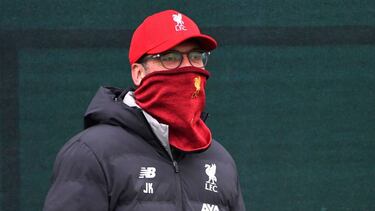 Jürgen Klopp durante el entrenamiento de ayer.