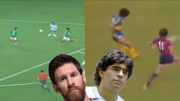 De Dios a Dios: 5 bestialidades de gol de Maradona y Messi que son calcadísimos