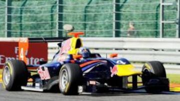 Carlos Sainz Jr. en la carrera del domingo en Spa.