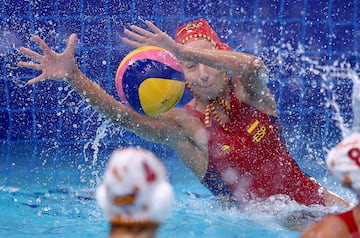 Laura Ester, en acción con España.