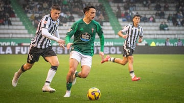 Naim García durante el partido contra el Castellón.
