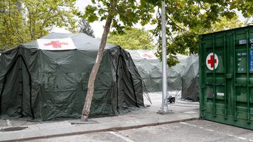MADRID, SPAIN - SEPTEMBER 18: General view of the stores of the Field Hospital for COVID19 ready to start operations at the Gomez Ulla Military Hospital on September 18, 2020 in Madrid, Spain. (Photo by Oscar J. Barroso / AFP7 / Getty Images)