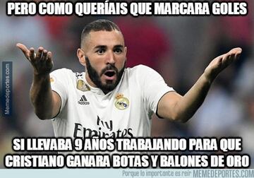 Benzema y Cristiano, protagonistas de los memes de la jornada