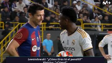 Lewandowski trató de provocar a Vinicius: “¿Cómo tiras tú el penalti?”