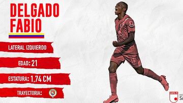 Fabio Delgado, nuevo jugador de Independiente Santa Fe