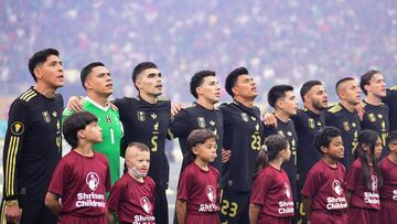Edson Alvarez, Luis Malagon, Johan Vasquez, Jorge Sanchez, Jesus Gallardo, Gilberto Mora, Alexis Vega, Roberto Alvarado, Marcel Ruiz of Mexico during the Final match between United States USA) and Mexico (Mexican National Team) as part of the 2025 CONCACAF Gold Cup at NRG Stadium, on July 06, 2025 in Houston, Texas, United States.