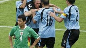 <B>SUFRIÓ.</B> Uruguay debió sufrir mucho para superar a Bolivia.