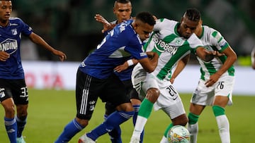 Partido entre Atlético Nacional y Millonarios en el estadio Atanasio Girardot, por la jornada 8 de la Liga BetPlay I-2023.