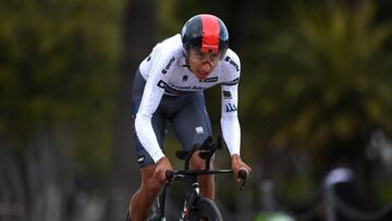 Egan Bernal en la contrarreloj individual de la Tirreno-Adriático