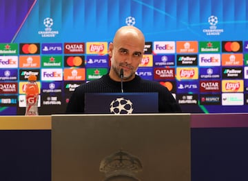 Guardiola, en rueda de prensa.