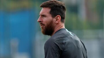 Messi entrena con el grupo antes de viajar a Dortmund