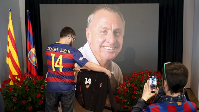 Laporta, presente en el homenaje a Cruyff