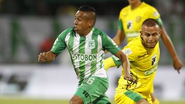 Vladimir Hern&aacute;ndez durante el partido entre Nacional y Leones por la Liga &Aacute;guila I-2018