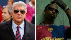 Joan Laporta and Travis Scott celebrate as Barcelona sweep Real Madrid aside