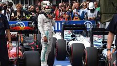Hamilton podría salir último en Monza.