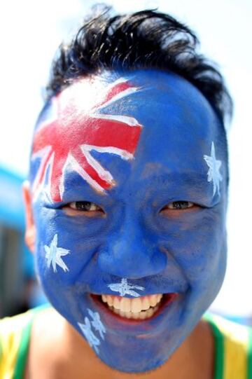 Aficionado durante el noveno día del Open de Australia.