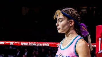 Paula Silva en el ring durante uno de sus combates.